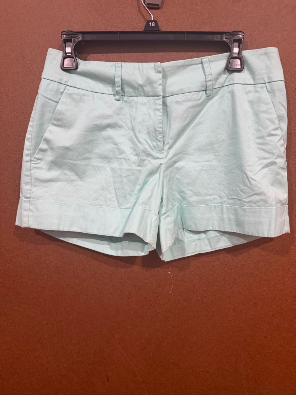 New York & Company Mint Green Chino Shorts 6